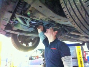 Mechanic Servicing Car Poole